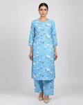 Cotton Blue Women's Unstitched Printed 2 Pcs Suit S1004