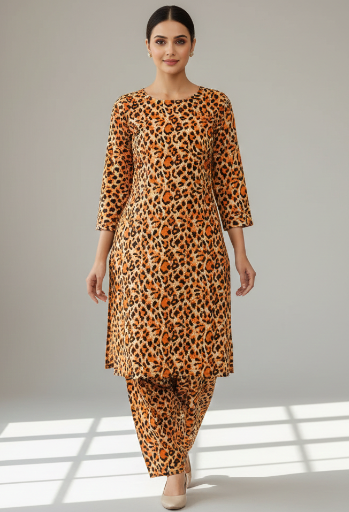 2 Pcs Women's Unstitched Printed Suit