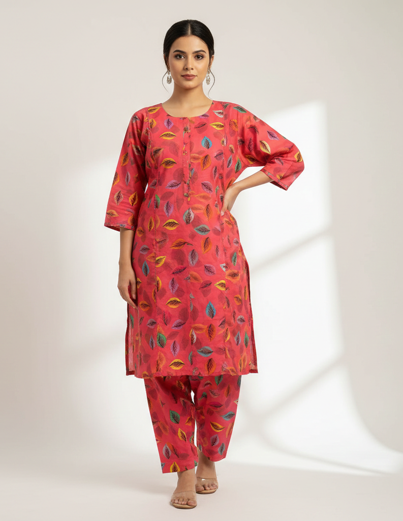2 Pcs Women's Unstitched Printed Suit