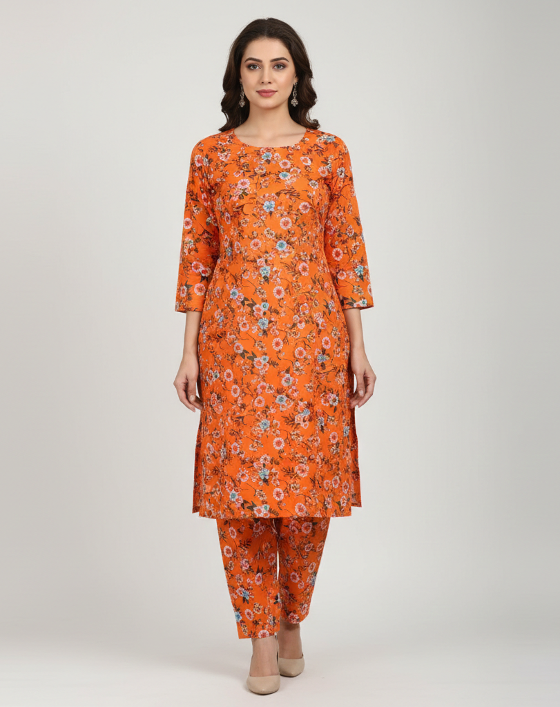 2 Pcs Women's Unstitched Printed Suit