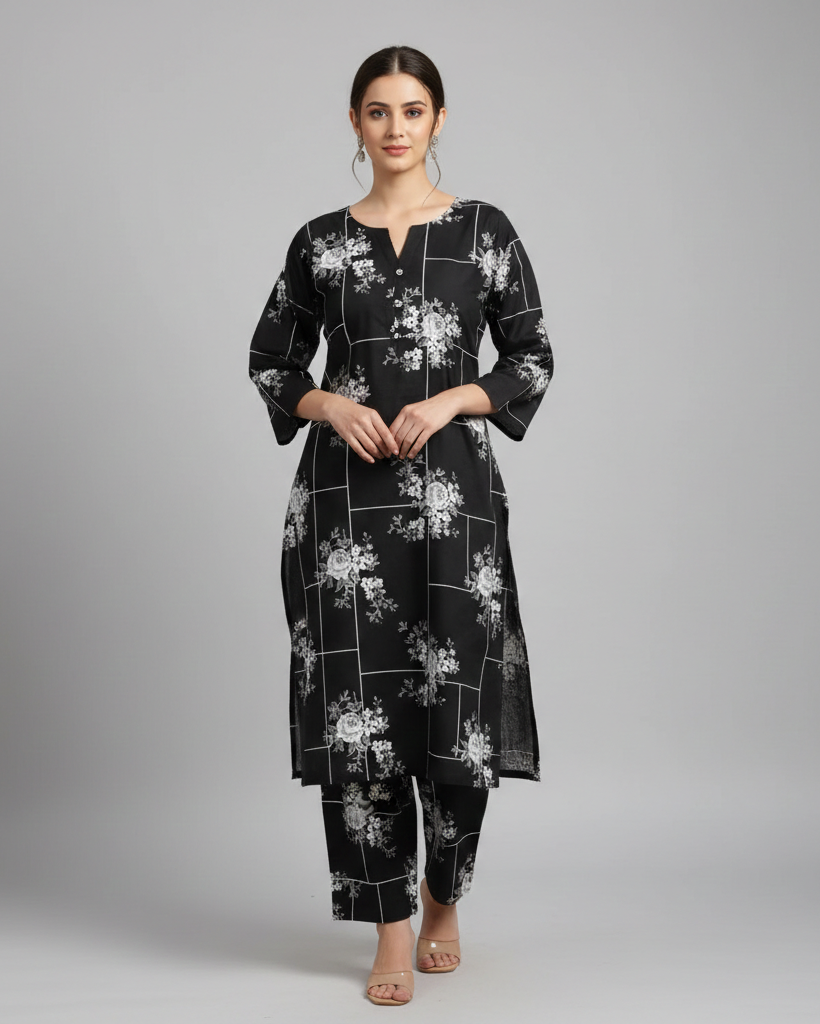 2 Pcs Women's Unstitched Printed Suit