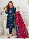 3 Pcs Women's Unstitched Printed Capriva Royal Eid Drop S1023